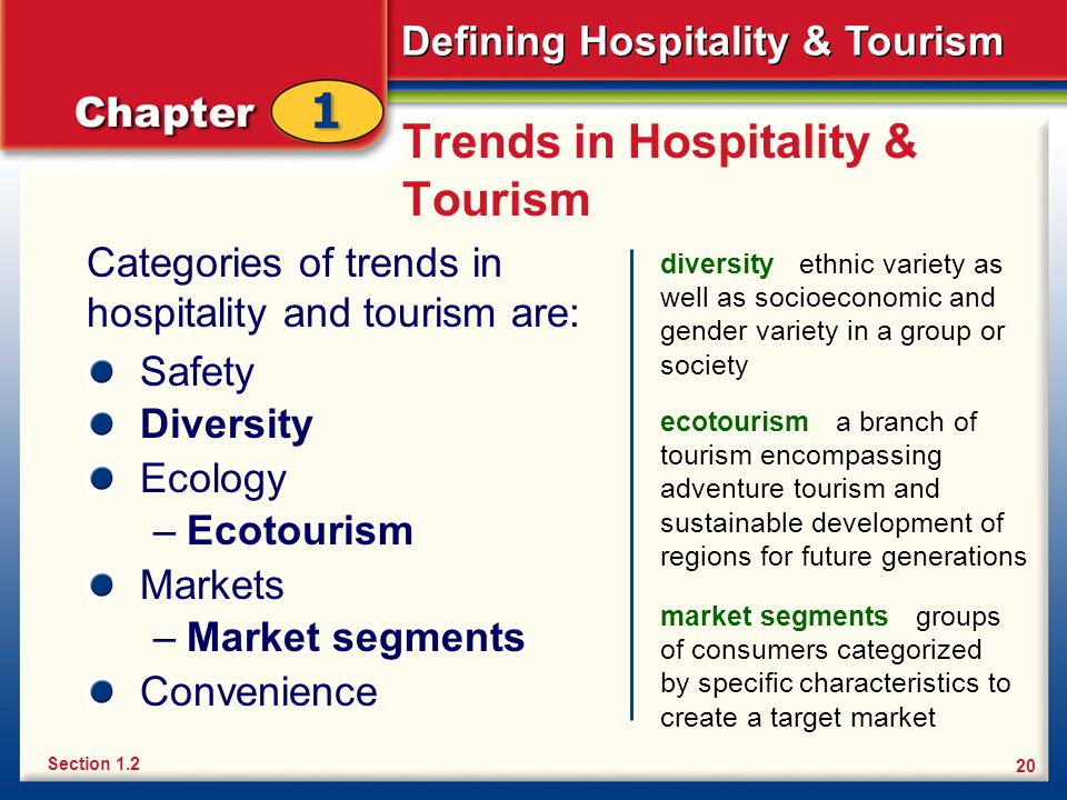 Major trends and diversity in hospitality industry